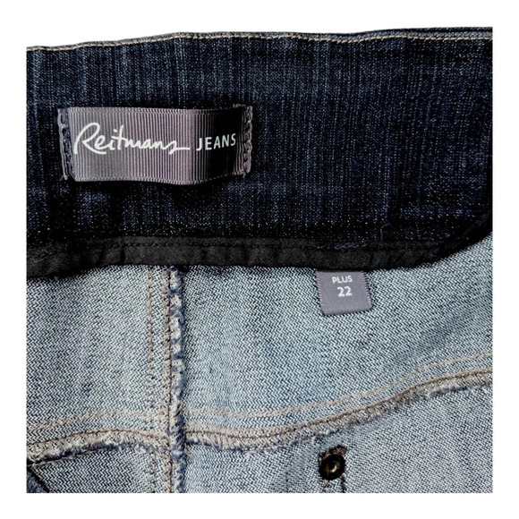 Reitmans Denim Dark Wash Black Stretch Walking Shorts Capris 22 - Picture 9 of 10